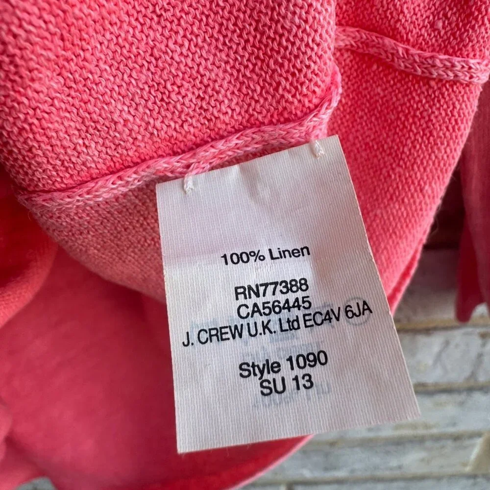 J. Crew 3/4 Sleeve Linen Sweater Women's Sizw XS.